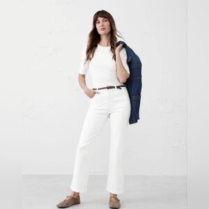 NWT Banana Republic Kick Flare High-Rise Cropped Jean- White